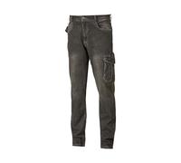 U-POWER | Pantalone da Lavoro JAM, con Porta Ginocchiera, Slim-Fit, 5 Tasche portaoggetti, chiusura con bottone e zip YKK, Elasticizzato, 98% Cotone 2%Elastane