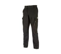 U POWER, Pantaloni Da Lavoro In Tessuto Zip E Bottone, Nylon Cargo TREK, pantalones de trabajo de tejido U-4 Stretch con cremallera y botón, 90% nailon 10% elastano, Black Black, L para Hombre