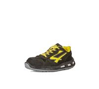 U-Power Red Lion Bolt, zapatos de seguridad unisex, ligeros, flexibles, de cuero antipinchazos, con inserto Infinergy, con puntera de aluminio - Black & Yellow 43