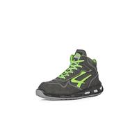 U-Power Red Lion Hummer, Safety Shoes,Zapatos de Seguridad, Altos, Ligeros y Flexibles, Antiperforación, Antipinchazos, con Inserto Infinergy, con Puntera de Aluminio - Grey & Green 45