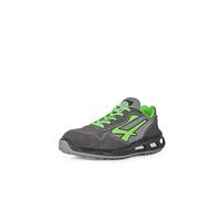 U-Power Zapato de seguridad Point T-44, ligero, cuero antipinchazos, Infinergy, Grey & Green 44