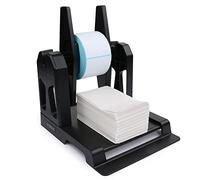 U.S. Solid Soporte de etiquetas para rollos y etiquetas plegadas en ventilador, 2 en 1, soporte grande para rollo de etiquetas de envío de 11,5 cm de ancho