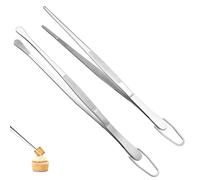 U-Taste Set Pinza Cocina 30cm Acero Inoxidable 18/8 Punta Redonda y Afilada | Soldadura Sin Juntas Robusta y Fuerza de Sujeción Mejorada - Para Hornear, Servir, Decorar y Emplatar