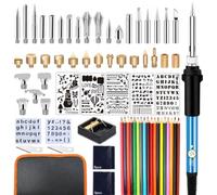 Uadme 77PCS 60W Kit Pirograbador de Madera, Regulable 200°C y 450°C