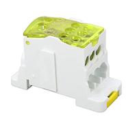 Uadme Caja de Distribución Bloque de Terminales Electricos Carril DIN, UKK 690V Cajas de Conexiones de Alimentación Universal para Gabinetes de Distribución de Energía (Amarillo, 160A)