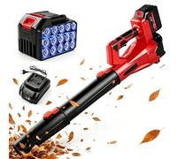 Uadme Soplador de Hojas Bateria 21V, Motor 6 Velocidades 21000RPM 200Km/h 500W, con Batería, Sopladora de Aire Jardín Alta Potencia para Hojas, Polvo y Nieve