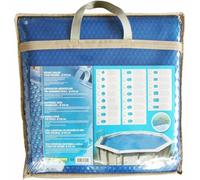 Ubbink Cubierta de burbujas para piscina de madera Rectangular 250x450 - Azul - 400 micras