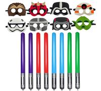 Ubephant Anime Regalos para Fiestas, Anime Bolsas de Fiesta, 16Pcs Anime Máscaras Espada de luz Globos Inflables Mascara Globos Anime Decoraciones de Fiesta de Cumpleaños
