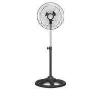 UBOON Ventilador de Pie 10" - Pequeño y Potente, Altura Regulable, Motor Silencioso, 3 Velocidades, Oscilación 120º, 30W