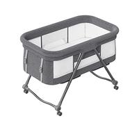 UBRAVOO Grab-and-go Cuna de Viaje para Bebe Plegable con Colchon y Ruedas | Mecedora Transformable, Bravo Basic, Gris