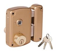 Ucem Cerradura de sobreponer modelo 4056bhb065d, mano derecha, acabado oro