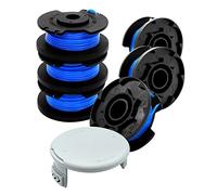 Uchidodo Hilo Desbrozadora para Ryobi One+ 18V, 24V e 40V Cortadora | 6 Carretes con Cubierta, Longitud 3,35 m, Diámetro 1,65 mm