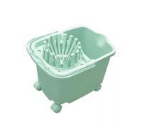 UD - Cubo de fregona 15L con ruedas, cubo rectangular con escurridor fácil, cubo de limpieza para suelo hogar y uso profesional 29×40×32 cm