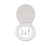 UD - Tapa WC Plástico blanco 18 Pulgadas 42.5*34cm | Asiento Universal con Bisagras Ajustables - Fácil Instalación y Resistente