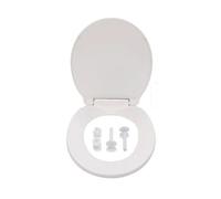 UD - Tapa WC Plástico blanco 18 Pulgadas 42.5*34cm | Asiento Universal con Bisagras Ajustables - Fácil Instalación y Resistente
