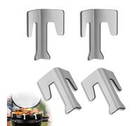 Udbrud 4 Piezas Espaciadores de Placas de Fuego, Espaciadores Universales de Acero Inoxidable, Espaciadores de Barril de Fuego, Soporte Lateral Reductor de Salvamanteles para BBQ Disc