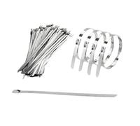 UDSKNV[KSL 11,8 Pulgadas, 100 Piezas de Bridas de Acero Inoxidable, Bridas para Cables Autoblocantes Multiusos de Alta Resistencia para Maquinaria, 4,6 X 300 Mm
