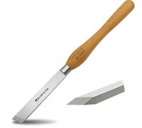 UF-SHARP Cincel sesgado de 1 pulgada, M2 Cryo Herramientas de torneado de madera de acero de alta velocidad con mango de madera de haya
