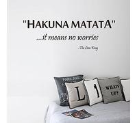 ufengke Citas de Inspiración Hakuna Matata Pegatinas de Pared Palabras de Motivación Letras de la The Lion King Movie Decorativo Extraíble DIY Vinilo Pared Calcomanías Salón Dormitorio