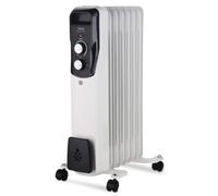 Ufesa Antares 1500 Radiador de Aceite 1500W, 7 Elementos, Termostato Regulable, Asa y Ruedas de Transporte, Radiador Eléctrico Bajo Consumo, Blanco