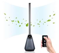 Ufesa TK50 Ventilador de Torre sin Aspas, Silencioso, 50W, 3 Velocidades, 3 Modos, Mando a Distancia, 97cm Altura, Oscilación 40º, Temporizador, Pantalla LED Táctil
