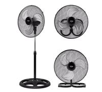 Ufesa - Ventilador de pie Ottawa 3 en 1 multifuncional (suelo, pared y pie) con cabezal orientable e inclinable, 3 velocidades y aspas metálicas para salón, dormitorio o oficina Bronze