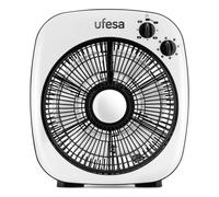 UFESA - Ventilador de sobremesa Oregon BF-5030 de 25 cm y 50 W con 3 velocidades, temporizador de 60 min y diseño compacto para escritorio o habitación pequeña Black Medium