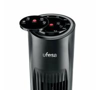 UFESA - Ventilador de torre TALLIN 84105612 con mando a distancia, oscilación izquierda/derecha y temporizador hasta 7,5 h para hogar y oficina, 45 W, color negro Black Medium