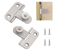 UFURMATE Paquete de 2 bisagras de puerta de vidrio de aleación de zinc sin marco, bisagras de puerta de vidrio de montaje lateral, bisagra de clip de vidrio de un solo lado con tornillos, para vidrio