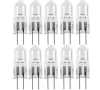 UGEFKMQ 10Pc Mini Cápsula Bombillas Halógenas G4 12V 10W 20W 35W 50W Lampara Halogena G4 2 Pines Bombilla Regulable Blanco Cálido,35W
