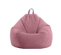 UGEFKMQ Funda Puff Pera Puf De Interior De Tela De Pana Suave, Cojín De Suelo Lavable para Interior, Taburete De Descanso para Asiento, Sillón Relajante (Sin Relleno),Rosa,100Cm*120Cm