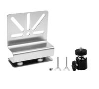 UHETLET Soporte para Canalón de Acero Inoxidable Compatible con Eufy Security SoloCam S340, Soporte para Cámara de Seguridad y Panel Solar, Instalación sin Taladro para Cámaras de Vigilancia Solar