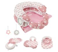 Uhngw Alfombra Y Cojín Para El Tiempo De Bebé, Asiento de Suelo para Bebés con Soporte Desmontable Anti Reflujo, Juego Sensorial De Aprendizaje Temprano Para Niños Y Niñas