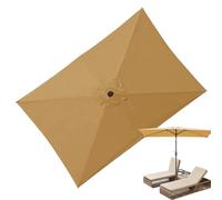 Uhngw Reemplazo de Tela para Sombrilla,Sombrilla Rectangular de 2x3 Metros con Brazo Lateral | Accesorios para Jardín como Cobertura Impermeable para Piscina Terraza Y Mesa