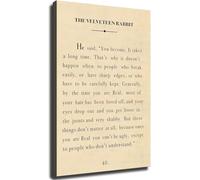 UHPEAAUN Literary Quote Wall-Art Canvas Prints The Velveteen Rabbit Vintage Book Page Poster for Room Aesthetics Kitchen Living Room Bedroom Office Decor(Framed,16x24inch(40x60cm))