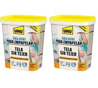 UHU Cola Papel Pintado para empapelar- Tela sin tejer-1Kg (Paquete de 2)