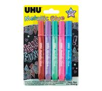 UHU Glue metalizado, tubos de 5 x 10 ml