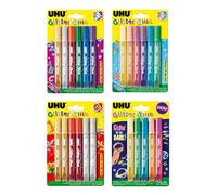UHU Pegamento con purpurina para manualidades en tubo con punta dosificadora fina, 23 x 10 ml (1 juego especial)