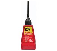 UHU Plast Spezial 34 ml - Adhesivo y pegamento (Tubo, negro, rojo, plástico, poliestireno, polietileno, polipropileno, 34 ml, 30 g)