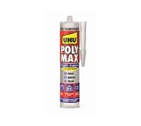 UHU Poly Max High Tack Express,Adhesivo de Montaje y Sellador Extrafuerte, Trasnparente, 300g