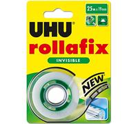 UHU ROLLAFIX Cinta adhesiva 25m con Dispensador (invisible)