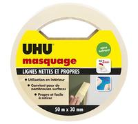 UHU Rollafix - Cinta adhesiva de enmascaramiento, cinta de 30 m x 50 mm