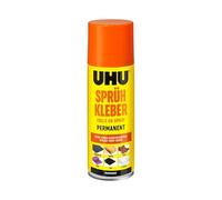 UHU Spray Adhesivo, Botella de 200ml Permanente, Transparente
