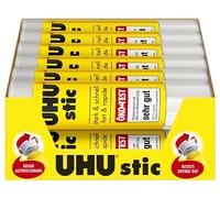 UHU Barra de pegamento Stic macizo lavable no tóxico 21 g Ref 45611 Paquete 12