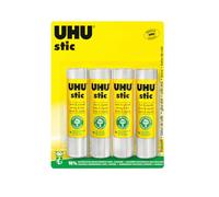 UHU Barra de pegamento UHU Stic – Sostenible, pegado fuerte, rápido y duradero – Pack 4 x 21 g