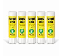 UHU Barra de pegamento Stic sostenible, pegado fuerte, rápido y duradero - Pack 5 x 40 g
