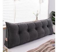 UIHECTA Almohada De Cabecera De CuñA, Almohada De Lectura Cabecera Triangular, Almohada De Apoyo para Cabecero, Almohada De Descanso, Respaldo para DiváN, con Funda Removible,006,60 * 50 * 20cm