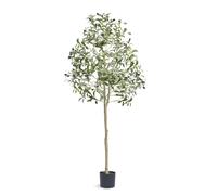 VEVOR Árbol Artificial de Olivo 600x1550 mm Planta Artificial de PE para Decoración Maceta de Árbol Verde 150x125 mm Planta Falsa para Hogar, Oficina, Hotel, Centro Comercial, Interior y Exterior