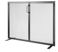 VEVOR Pantalla para Chimenea 1 Panel Salvachispas para Chimenea de Hierro 99x78 cm Resistente con Puerta Mosquitera Independiente Instalación Simple para Sala Decoración Moderna del Hogar, Negro