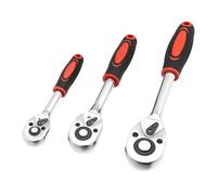 UIN 3 piezas de carraca reversible de 1/4 pulgadas, 3/8 pulgadas, carraca de 1/2 pulgadas, llave de carraca, mango ergonómico para reparación de muebles de coche